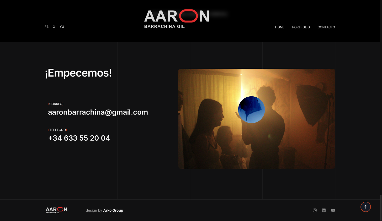 Aaron Barrachina portfolio, Contacto