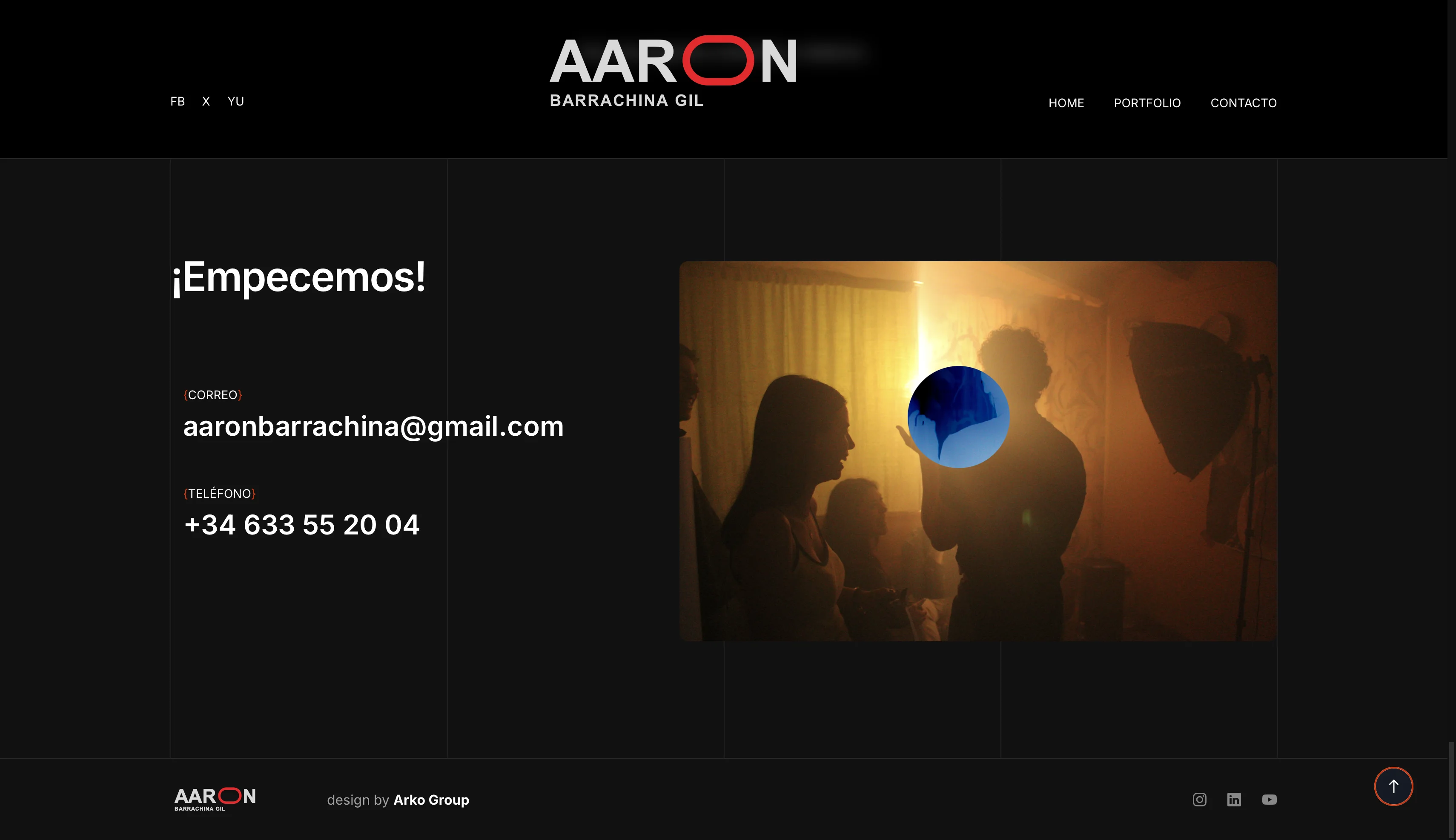 Aaron Barrachina portfolio, Contacto