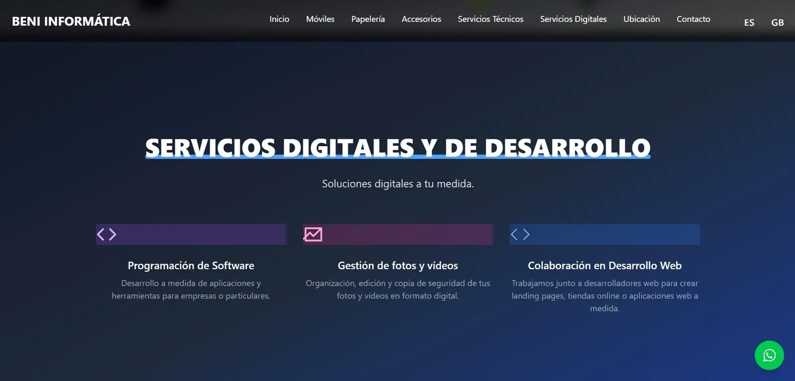 Beni Informática, Servicios Técnicos
