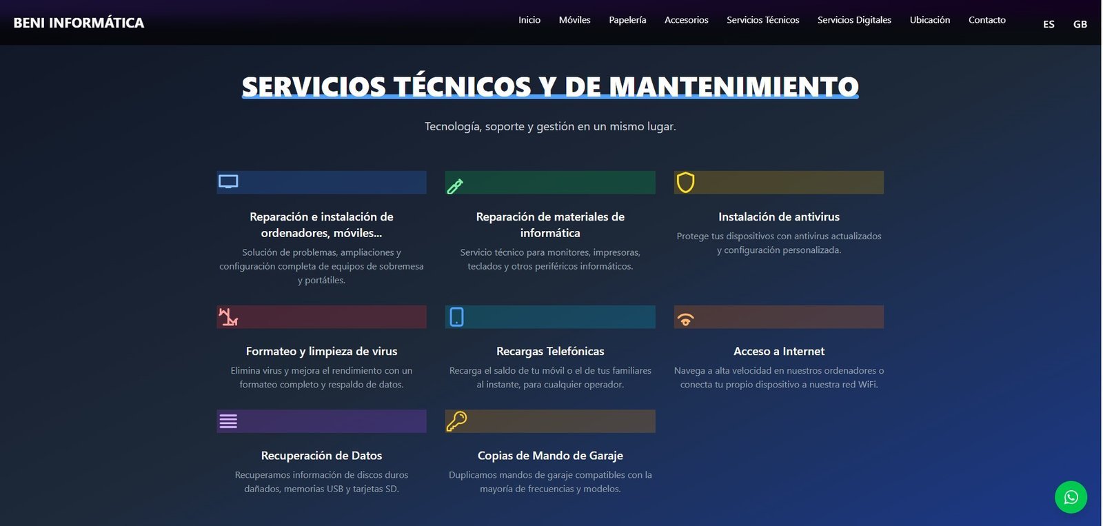 Beni Informática, Ubicación