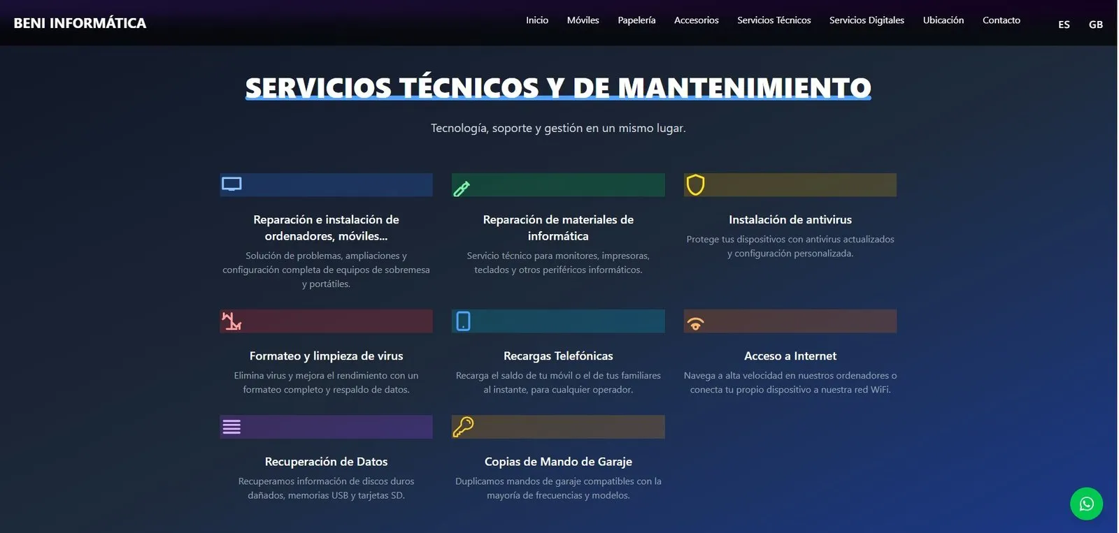 Beni Informática, Ubicación