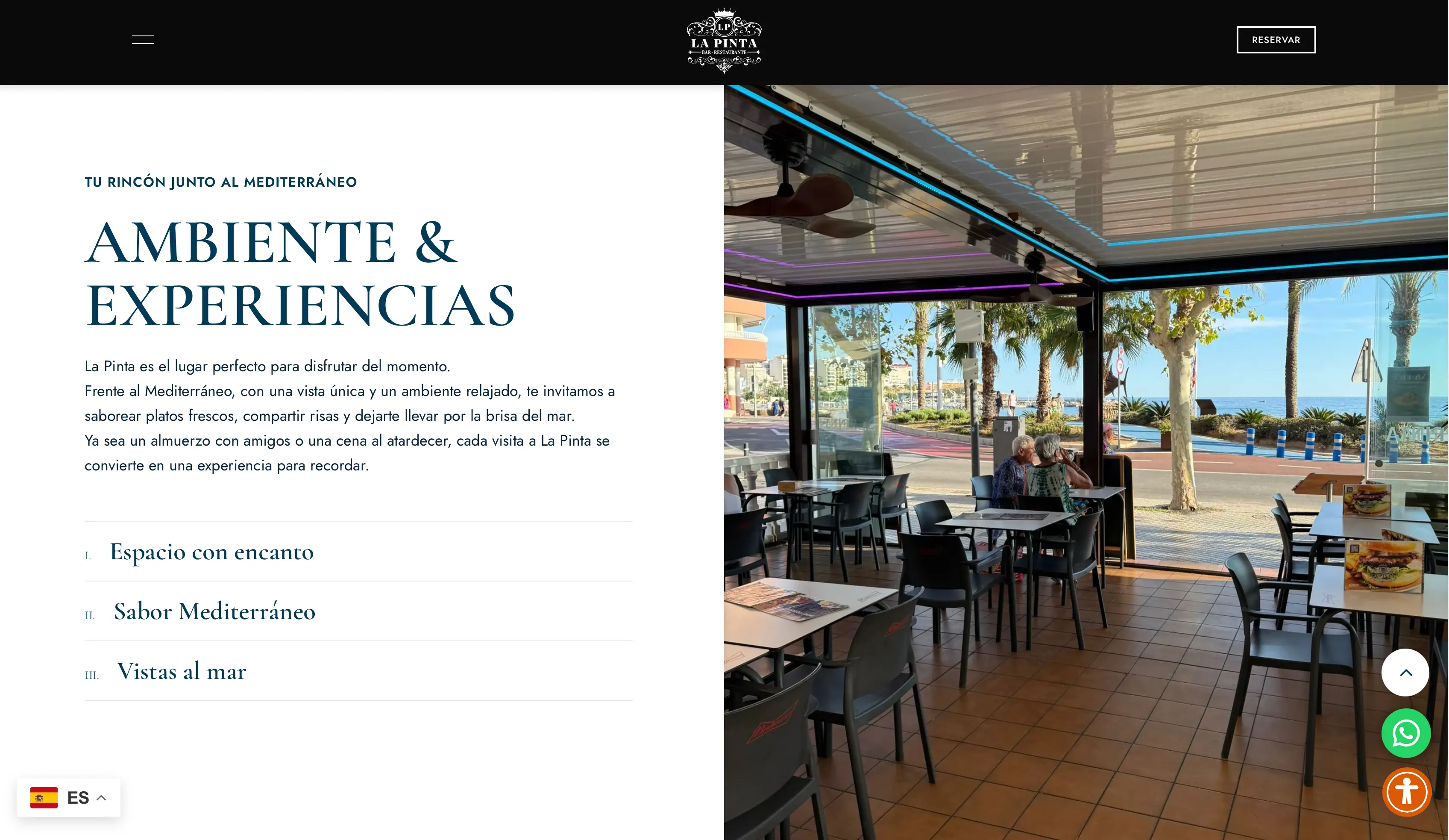 Sección Ambiente y Experiencias, La Pinta Bar Restaurante