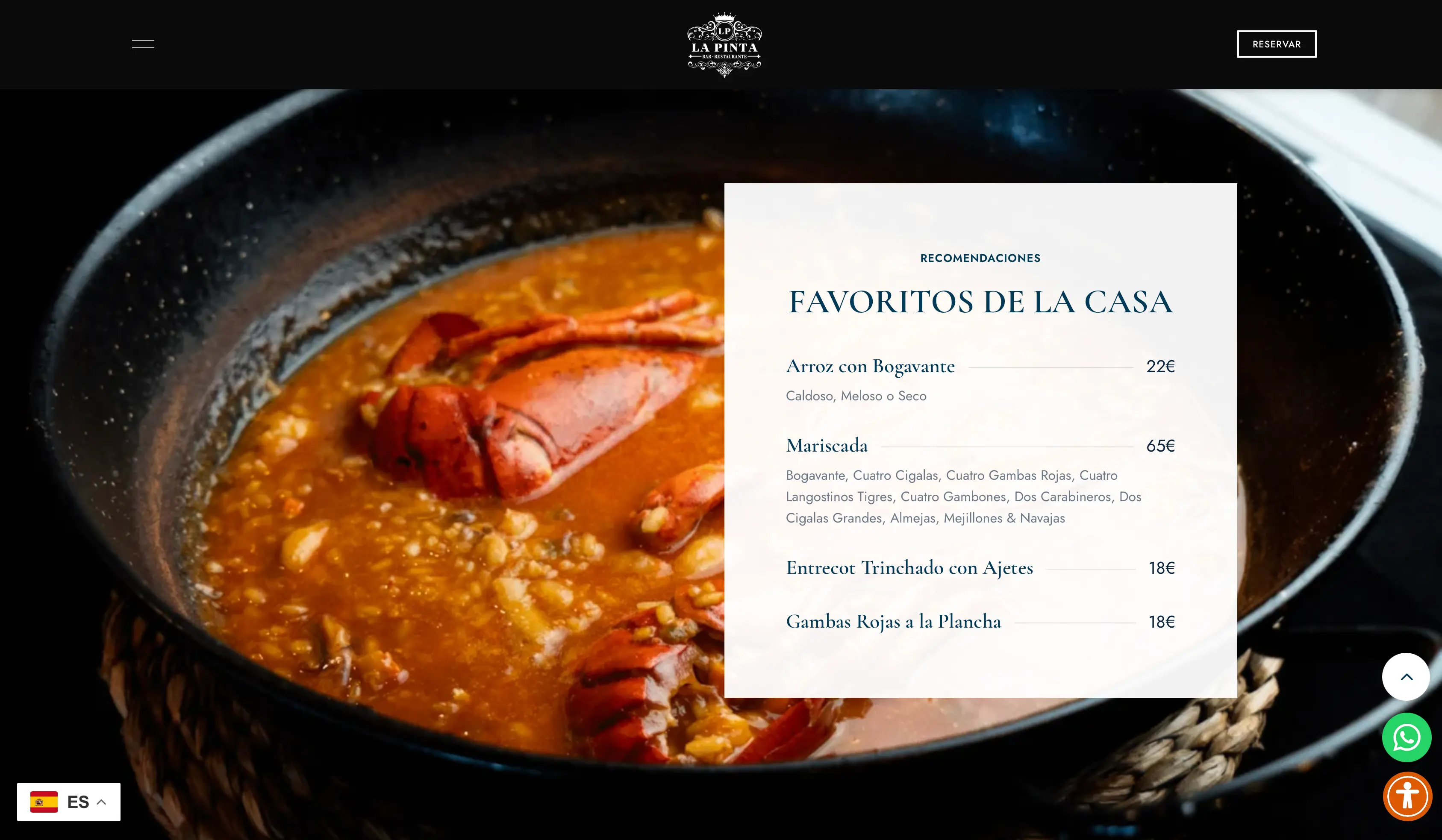 Favoritos de la Casa, carta La Pinta