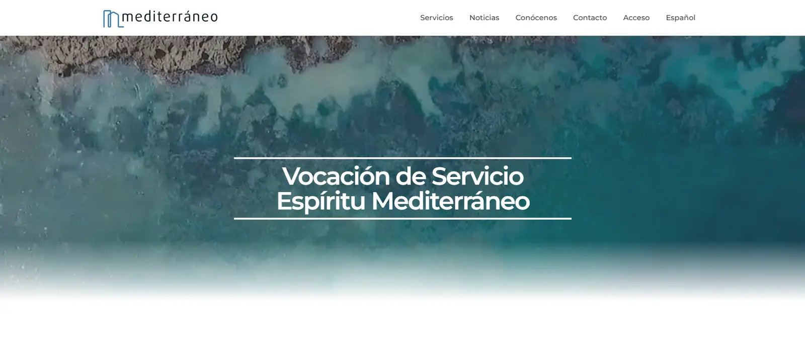 Mediterráneo Global, web migrada a Elementor