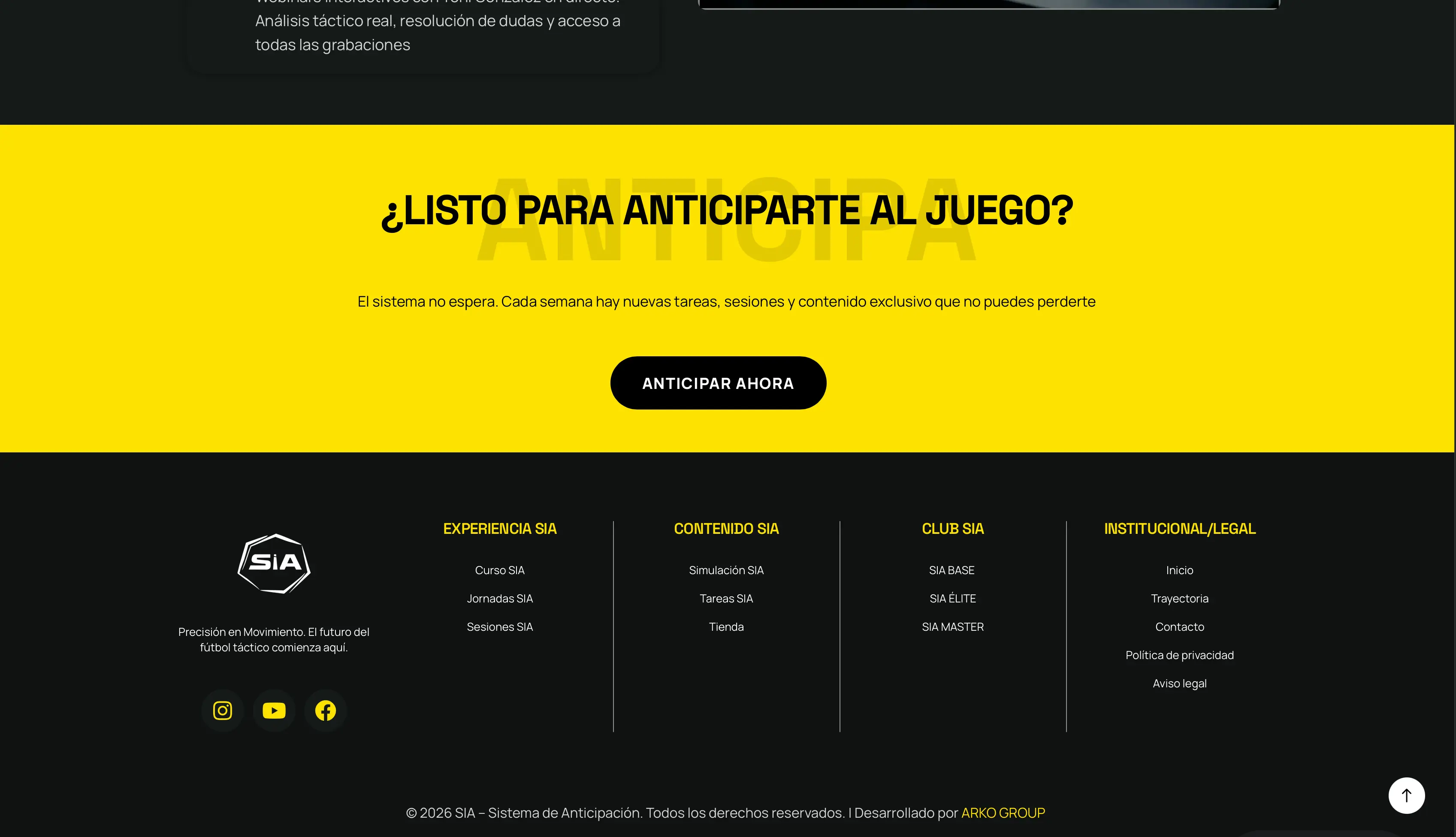 Tienda online, SIA Sistema de Anticipación
